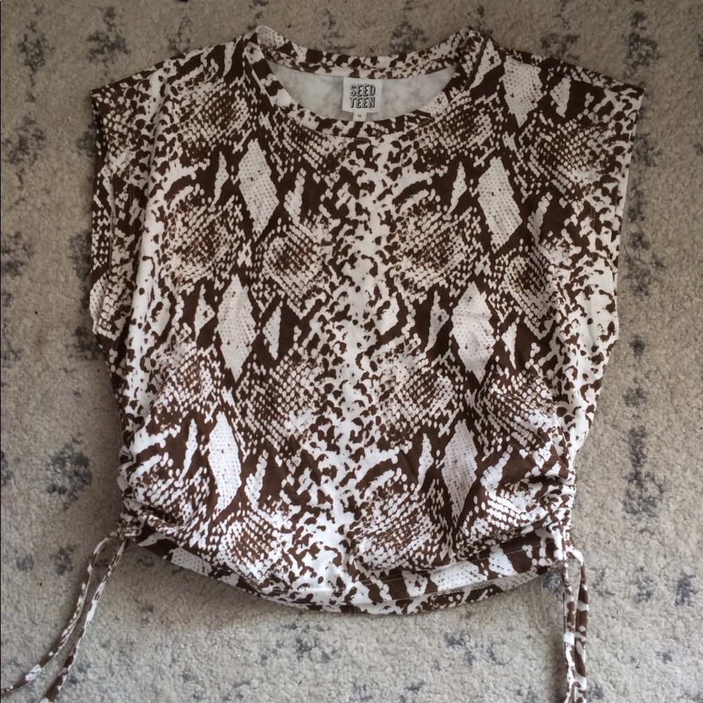 Seed Teen snakeskin shirt